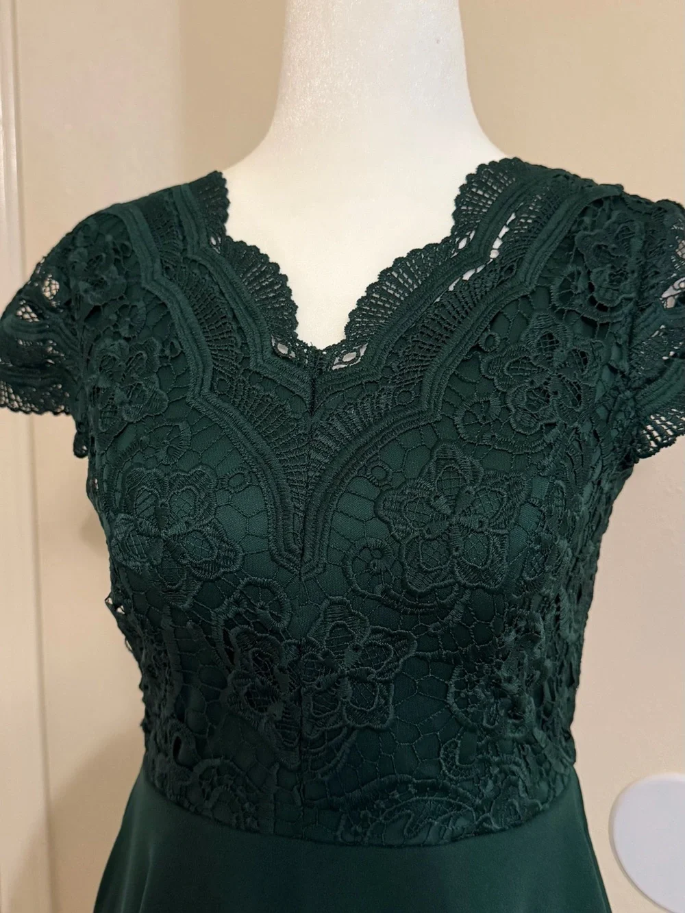 Rare Editions Green Lace Dress